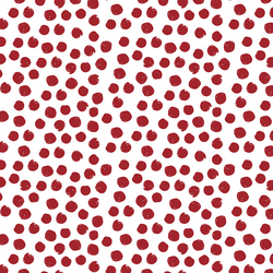 Large Painted Dot in Red on White