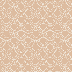 Mosaic Sun Tile in Appleblossom