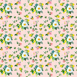 Small Lemon Blossoms in Sunrise Pink