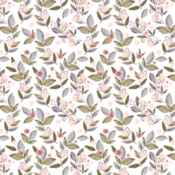 Little Tossed Floral in White