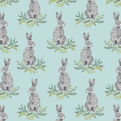 Bunnies in Glacier Blue