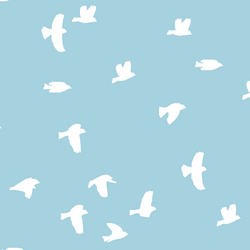 Flock Silhouette in Robins Egg