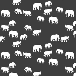 Elephant Silhouette in Onyx