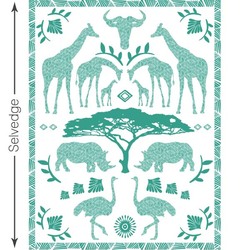 Zambezi Quilt Panel in Jade