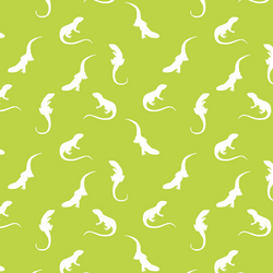 Iguana Silhouette in Lime