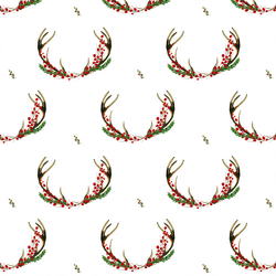 Small Holiday Horns in White