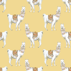 Llamas in Yellow