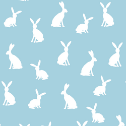 Cottontail Silhouette in Robins Egg