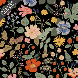 Strawberry Fields Canvas in Black