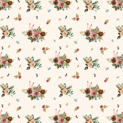Small Fall Floral in Soft Ivory