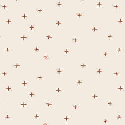 Swiss Crosses in Rust Red on Egret