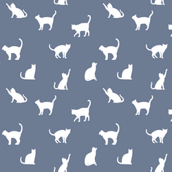 Cat Silhouette in Dove