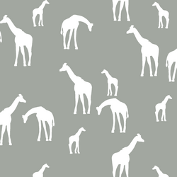 Giraffe Silhouette in Sage