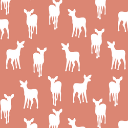 Fawn Silhouette in Desert Rose