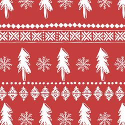 Festive Sweater in Dark Geranium