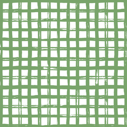 Watercolor Check in Grass Green