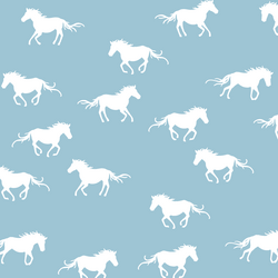 Horse Silhouette in Bluebell