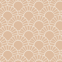 Large Mosaic Sun Tile in Appleblossom