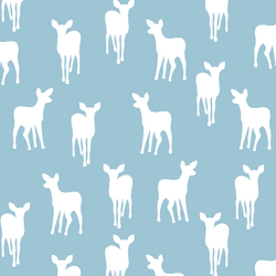 Fawn Silhouette in Bluebell
