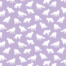 Little Fox Silhouette in Lilac