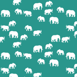 Elephant Silhouette in Jade
