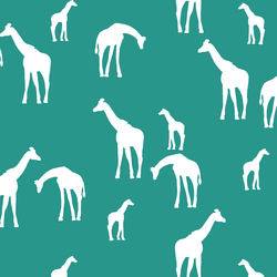 Giraffe Silhouette in Jade