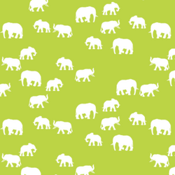 Elephant Silhouette in Lime