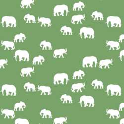 Elephant Silhouette in Pistachio