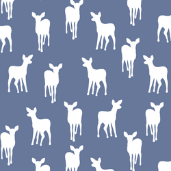 Fawn Silhouette in Azurite