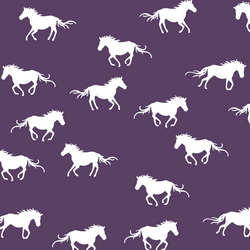 Horse Silhouette in Aubergine