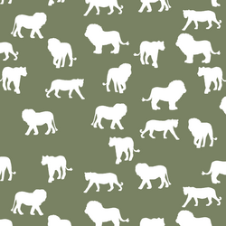 Lion Silhouette in Olive