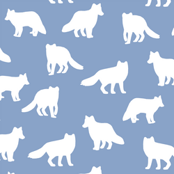 Fox Silhouette in Cornflower