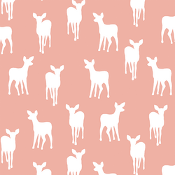 Fawn Silhouette in Peony