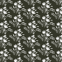 Etched Floral in Deep Ivy