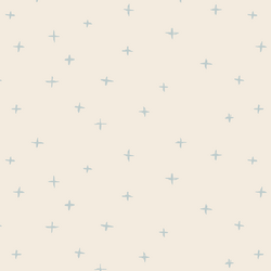 Swiss Crosses in Light Misty Blue on Egret