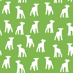 Lamb Silhouette in Greenery