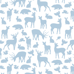 Forest Friends in Sky on White