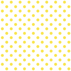 Polka Dots in Dandelion on White