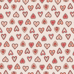 Vintage Hearts in Rouge