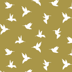 Hummingbird Silhouette in Gold