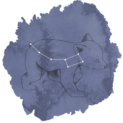 Ursa Minor Panel in Indigo