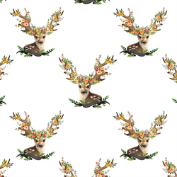 Large Meadow Deer in White