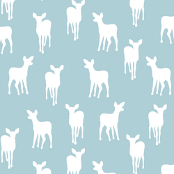 Fawn Silhouette in Powder Blue