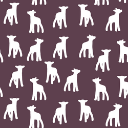 Lamb Silhouette in Raisin