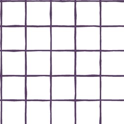 Windowpane in Aubergine on White
