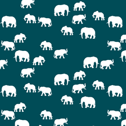 Elephant Silhouette in Juniper