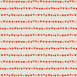 Striped Hearts in Ivory