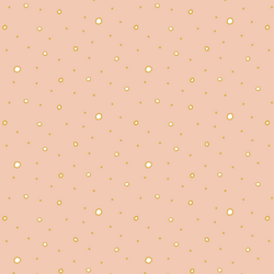 Polka Dots in Gold on Pink