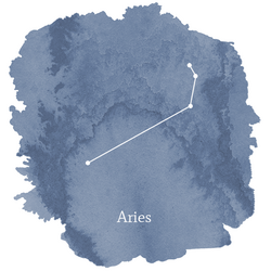 Aries Sign Panel in Midnight