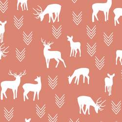 Deer Silhouette in Desert Rose